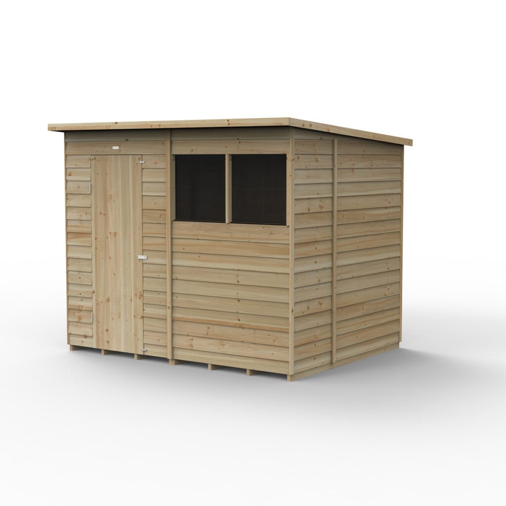 4LIFE Pent Shed 8×6 – Single Door – 2 Windows 5013053200483 2